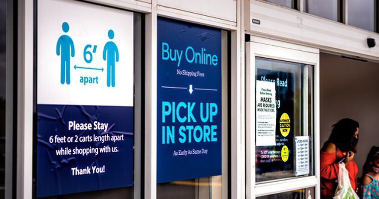Sign in store window